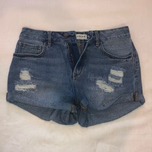 Bullhead high rise jean shorts (PacSun)
